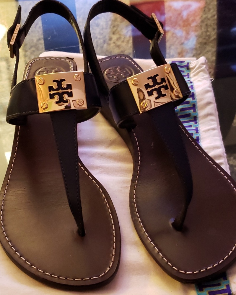 Tory Burch Navy Sandals